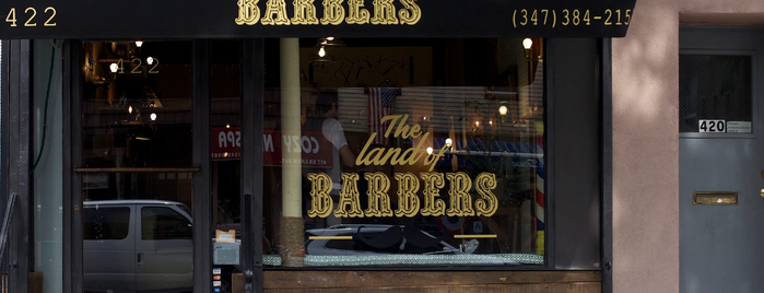 The Land of Barbers is one of Lieux qui ont plu à Jake.