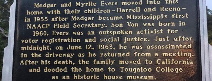 Medgar Evers' Home is one of Museums in Jackson, MS.
