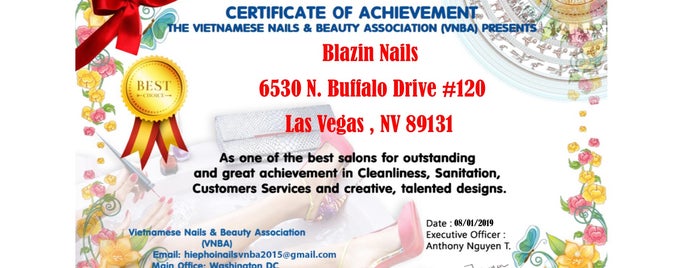 Blazin Nails is one of The 15 Best Places for Facials in Las Vegas.