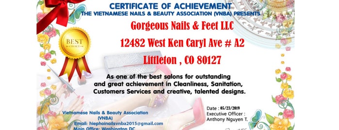 Gorgeous Nails & Feet is one of Lugares favoritos de Isabella.