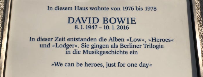 Gedenktafel David Bowie und Iggy Pop is one of must visit places berlin.