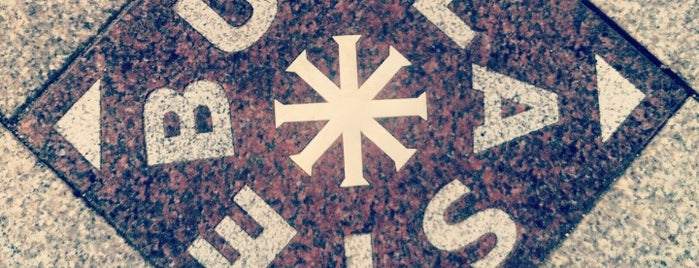 “Stebuklas” (“Miracle”) tile is one of Vilnius, Lietuvos Respublika.