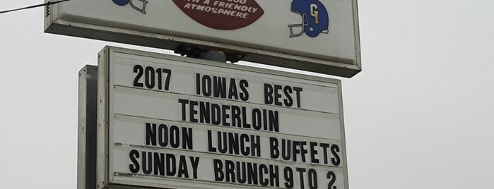 Grid Iron Grill & Sports Bar is one of 2012 TGB Iowa Ride Guide.