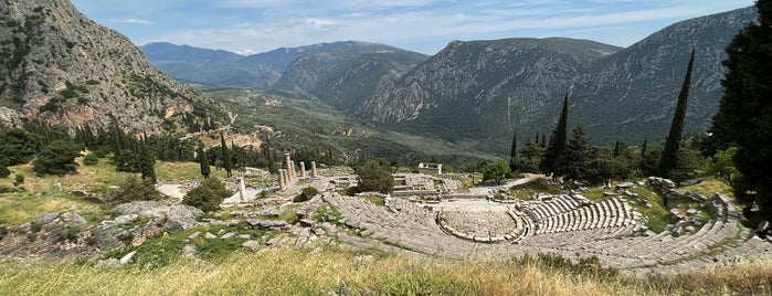 Ancient theatre of Delphi is one of Grécia.