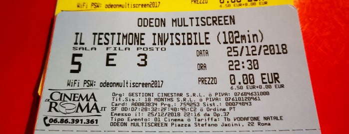 Odeon Multiscreen is one of Cinema a Roma.