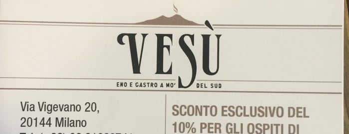 Vesù - Eno e gastro a mo' del sud is one of Tips & Places in Milan.
