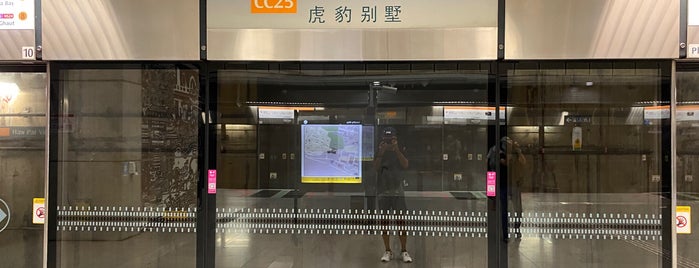 Haw Par Villa MRT Station (CC25) is one of Circle Line Orange.