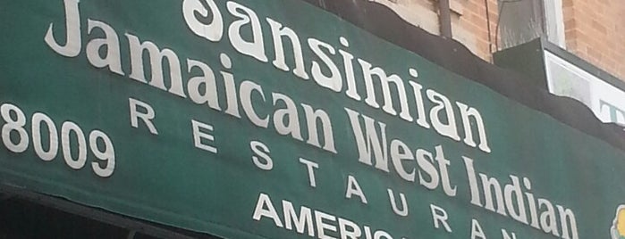 Sansimian Jamaican West Indian Restaurant is one of สถานที่ที่บันทึกไว้ของ Kimmie.