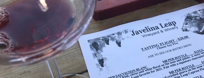 Javelina Leap Vineyard & Winery is one of E'nin Beğendiği Mekanlar.