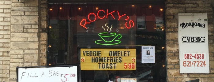 Rocky's Restaurant is one of Tempat yang Disukai Leland.