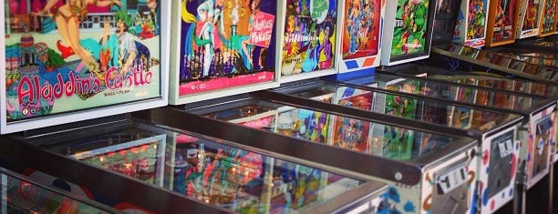 Silverball Retro Arcade | Asbury Park, NJ is one of Tempat yang Disukai Mike.