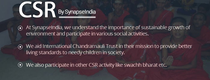 Synapseindia is one of Corporate Social Responsibility.