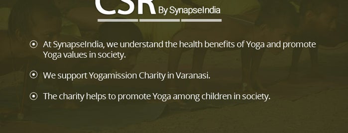 SynapseIndia is one of Corporate Social Responsibility.