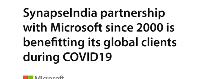 Synapseindia Microsoft Certified partner
