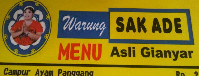 Warung Sak Ade is one of Bali.