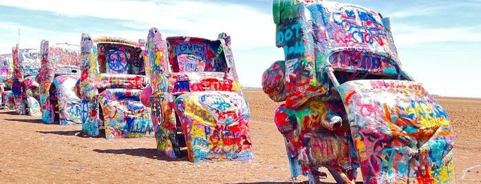 Cadillac Ranch is one of Route 66.