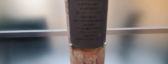 グリル丸の内の丸柱 is one of 東京駅変な物.