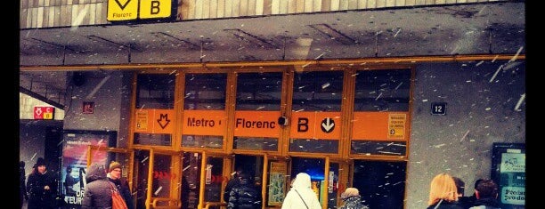 Метро =B= =C= Флоренц is one of Prague metro B yellow line.