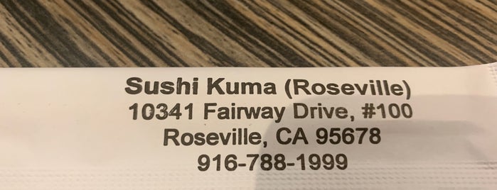 Sushi Kuma is one of Places to try.
