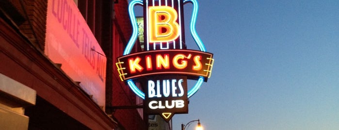 B.B. King's Blues Club is one of Memphis.