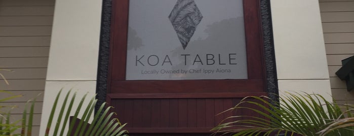 The Koa Table is one of Waikoloa.
