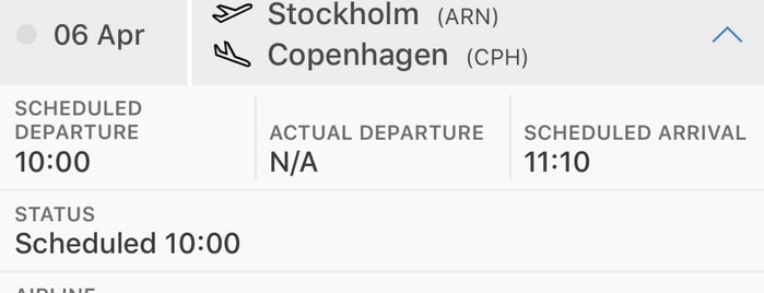 (SK) SAS - Scandinavian Airlines 1419 is one of Airport Flights.