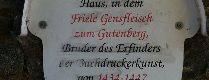 Gensfleisch Häuser is one of From Gutenberg to Zuckerberg.