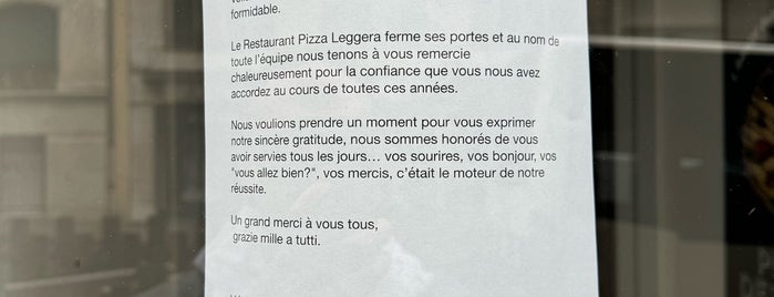 Pizza Leggera is one of G.