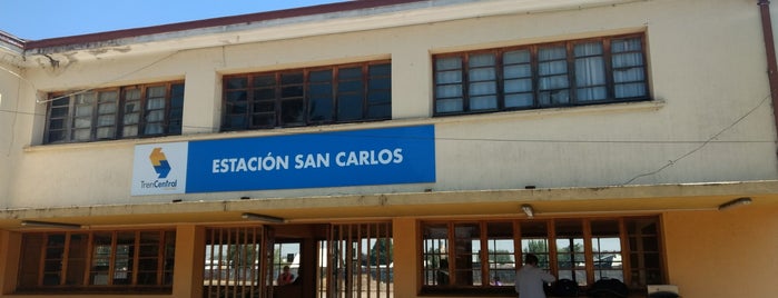 Estación San Carlos is one of Estaciones Ferroviarias de Chile.