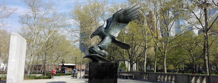World War II Merchant Marine Memorial Plaza is one of NYC.