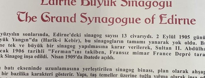 Edirne Büyük Sinagog is one of Edirne🍴🕌.