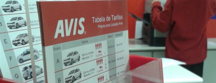 Avis is one of GRU - Lojas, serviços e facilidades do aeroporto.