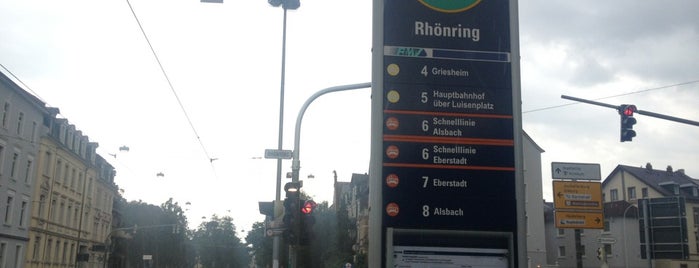 H Rhönring is one of Straßenbahn Darmstadt.