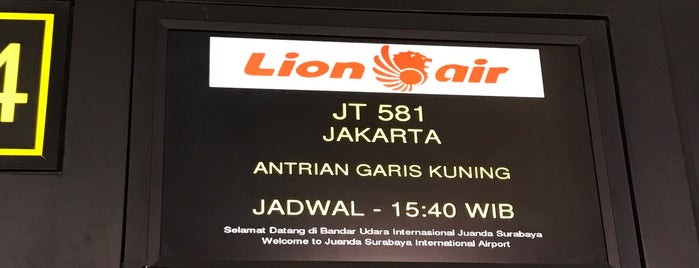 Check- In Counter Lion Air No 30-39 is one of Surabaya.