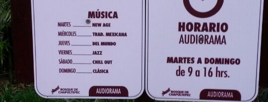 Audiorama Chapultepec is one of CDMX.