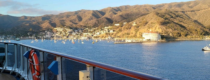 Avalon bay is one of Catalina Island.