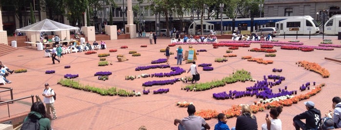 Pioneer Courthouse Square is one of The Portland Flag.