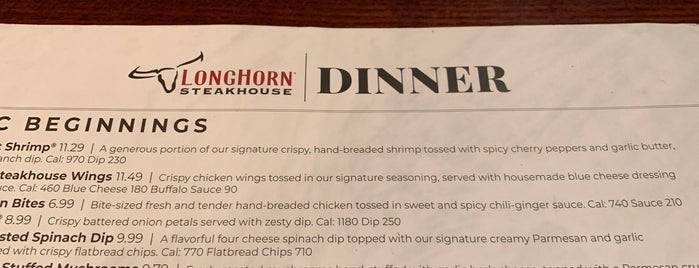 LongHorn Steakhouse is one of The best value restaurants in Ocean Springs, MS.