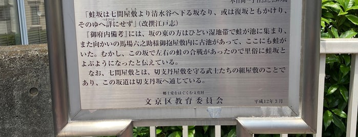 蛙坂 is one of 東京坂 ～文京・豊島区～.