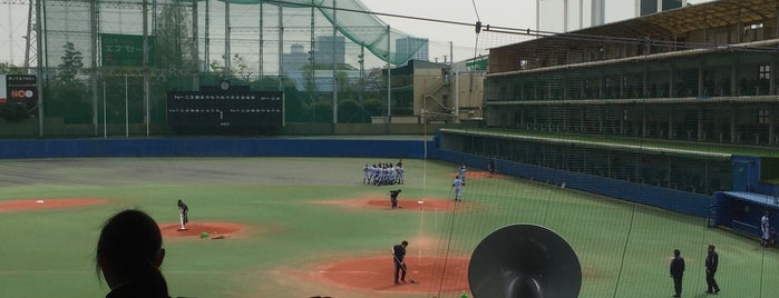 Meiji Jingu Secondary Stadium is one of สถานที่ที่บันทึกไว้ของ Hide.