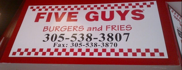 Five Guys is one of Miami Beach, FL.