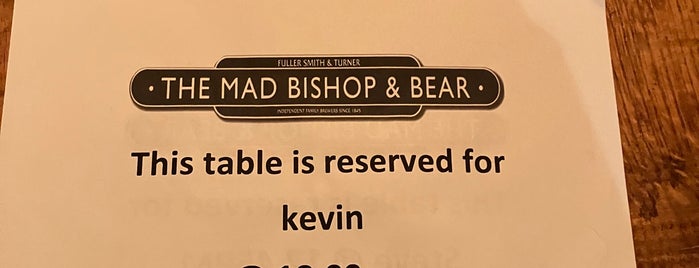 The Mad Bishop & Bear is one of Good Beer Pubs.