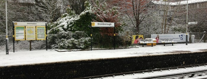 Bromborough Railway Station (BOM) is one of Merseyrail Stations.