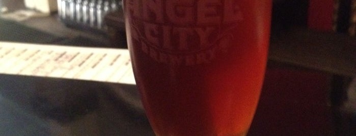 Angel City Brewery is one of Tempat yang Disukai Thirsty.