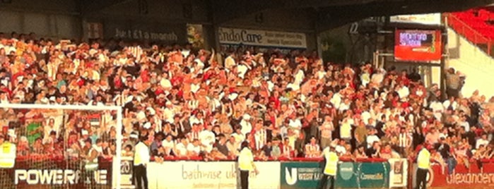 Griffin Park is one of Football grounds visited.