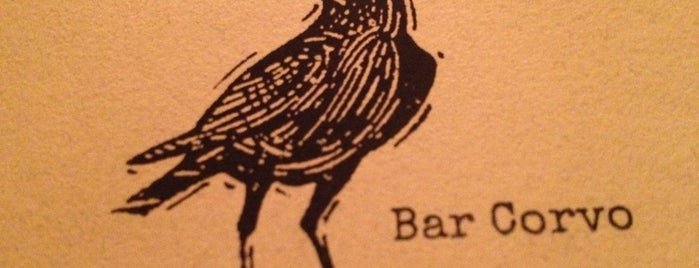 Bar Corvo is one of NYC Restaurant Faves.