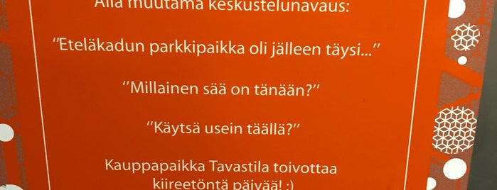 Kauppakeskus Tavastila is one of Kauppoja.