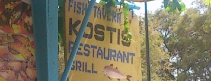 Kostis Restaurant is one of Tempat yang Disukai Yelda.