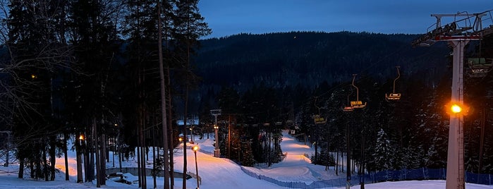 OZOLKALNS ski resort and camping is one of Latvia.