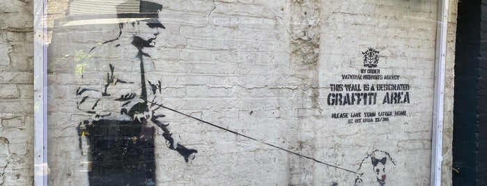 Banksy HMV Dog is one of London.